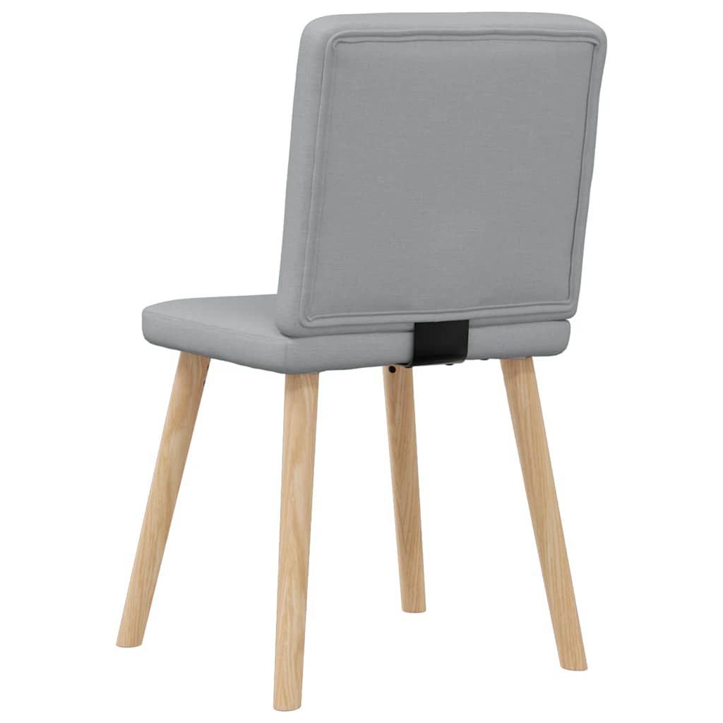 Chaises à manger lot de 6 gris clair tissu - XIOS