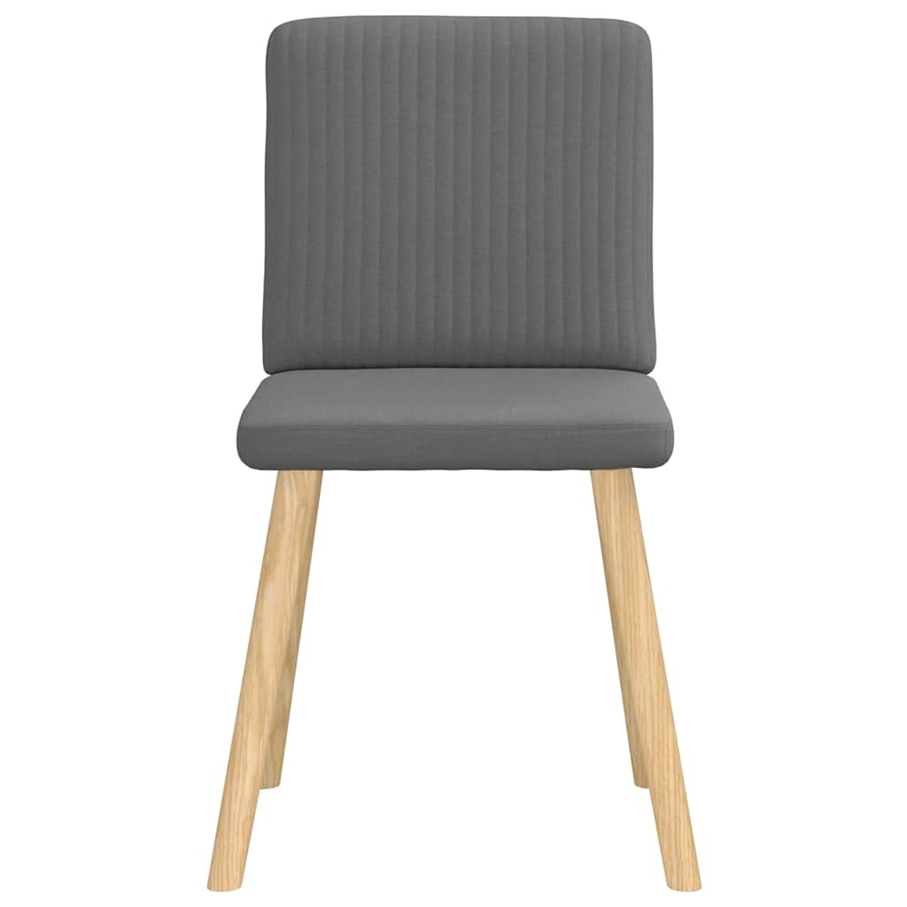 Chaises à manger lot de 6 gris foncé tissu