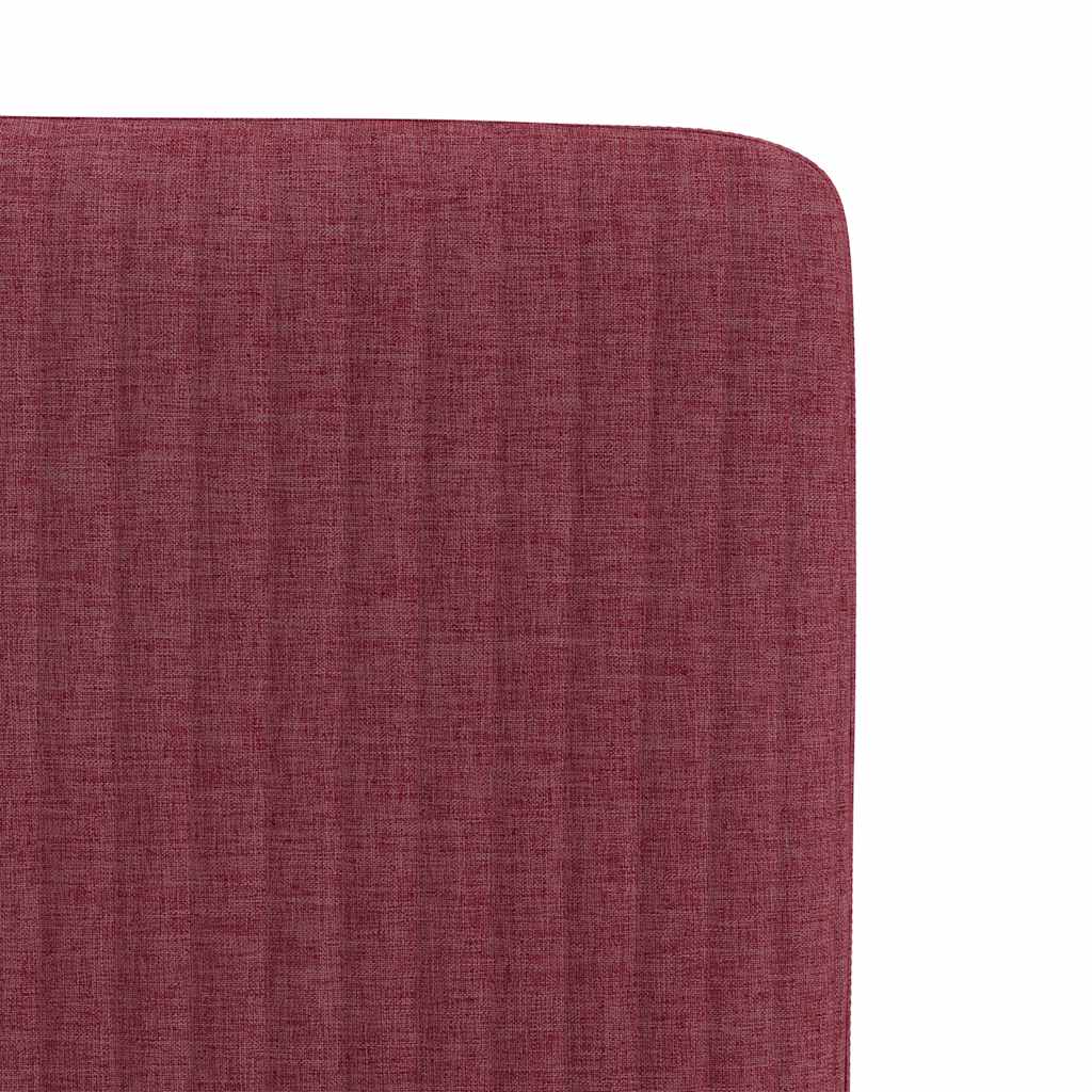 Chaises à manger lot de 6 rouge bordeaux tissu - XIOS