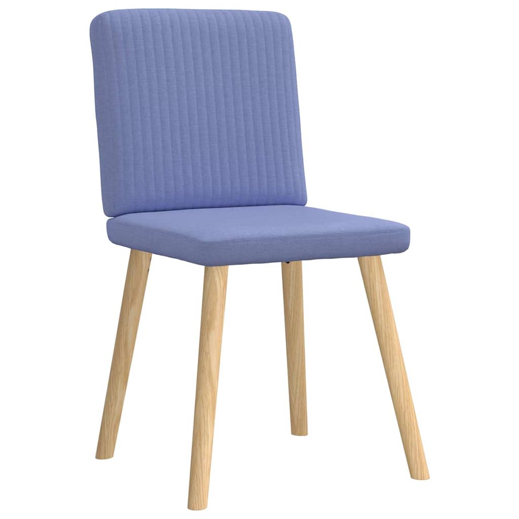 Chaises à manger lot de 6 bleu jean tissu - XIOS