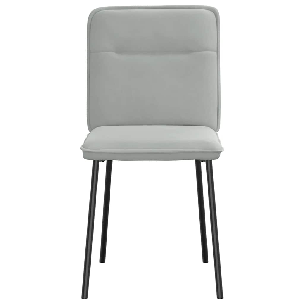 Chaises à manger lot de 6 gris clair velours - XIOS