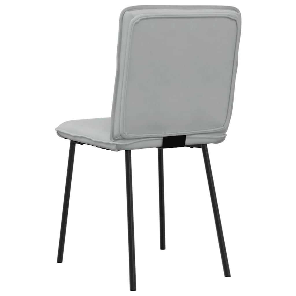 Chaises à manger lot de 6 gris clair velours - XIOS