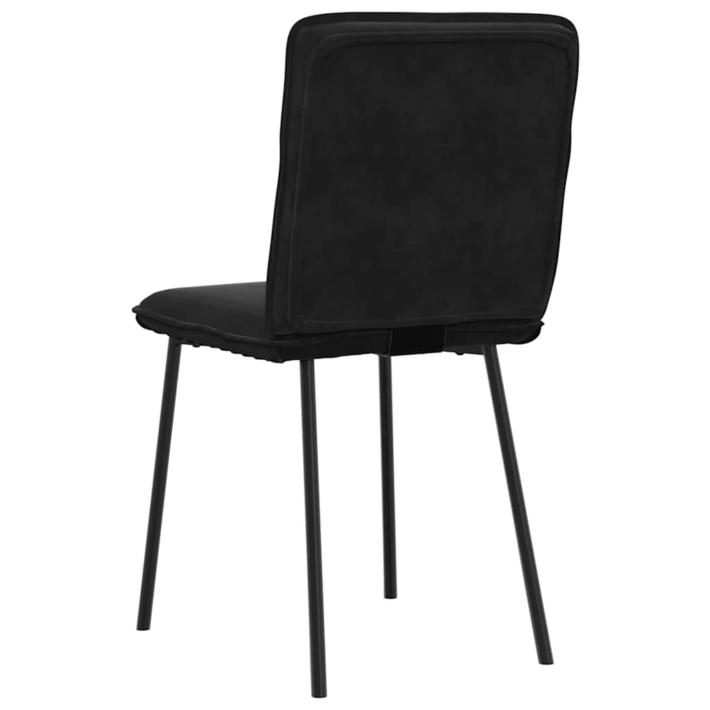 Chaises à manger lot de 6 noir velours - XIOS