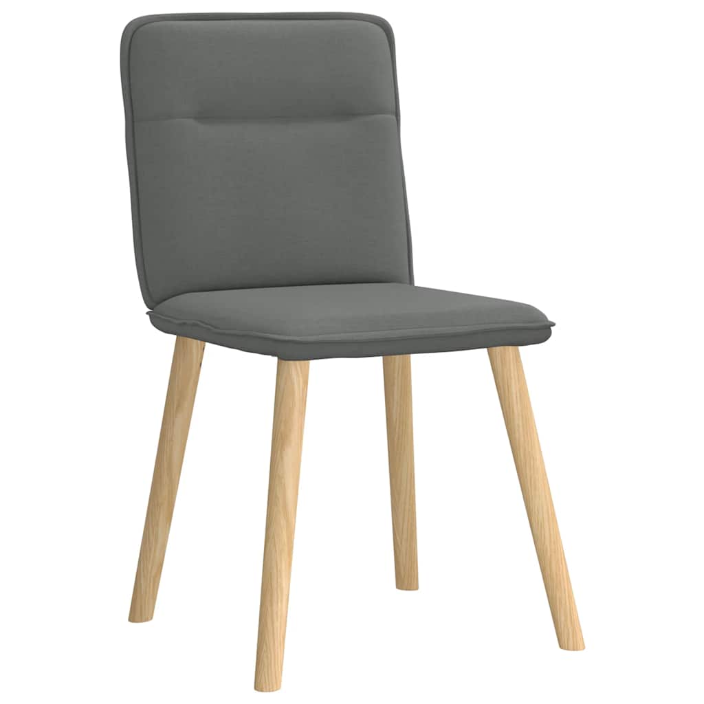 Chaises à manger lot de 6 gris foncé tissu - XIOS