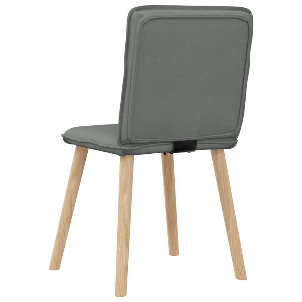 Chaises à manger lot de 6 gris foncé tissu - XIOS
