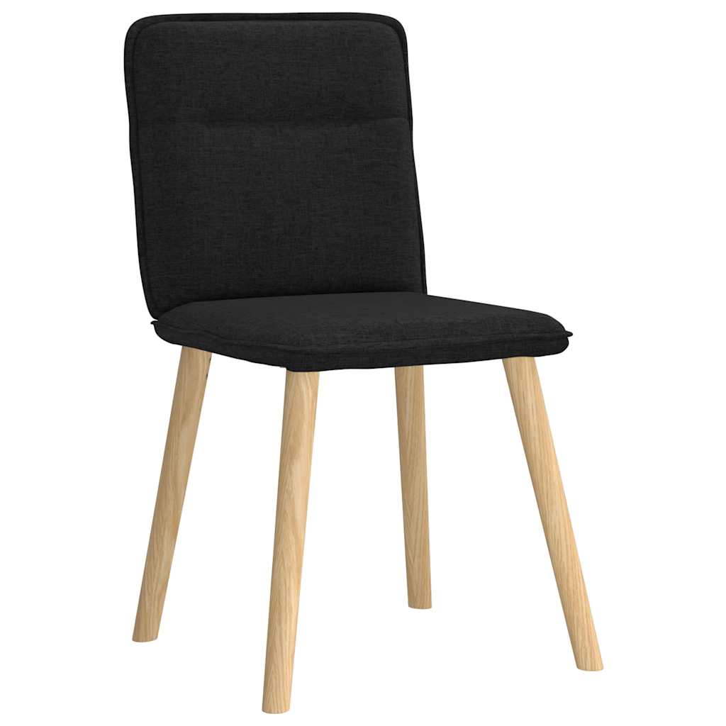 Chaises à manger lot de 6 noir tissu - XIOS