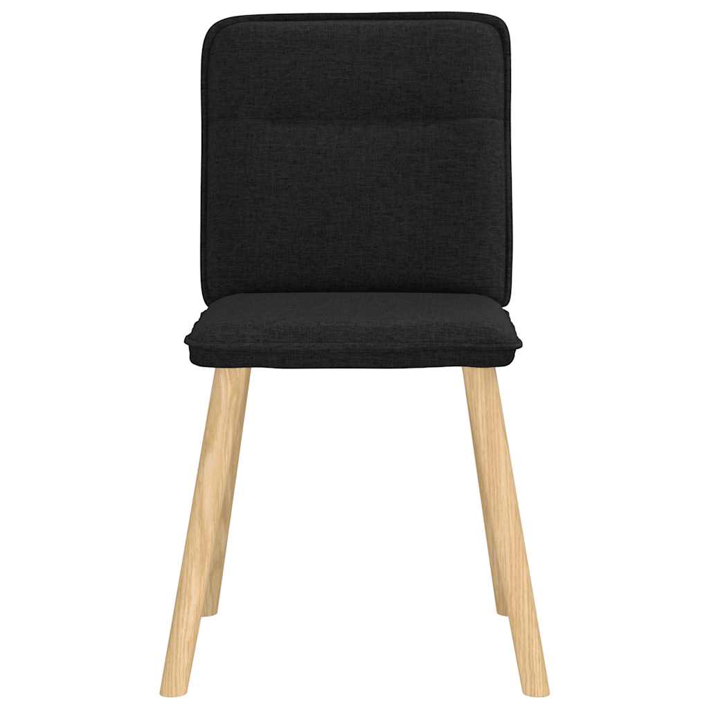 Chaises à manger lot de 6 noir tissu - XIOS