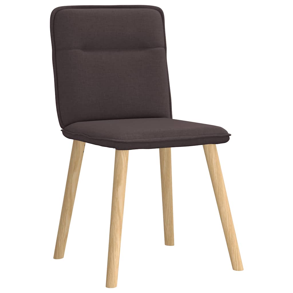 Chaises à manger lot de 6 marron foncé tissu - XIOS