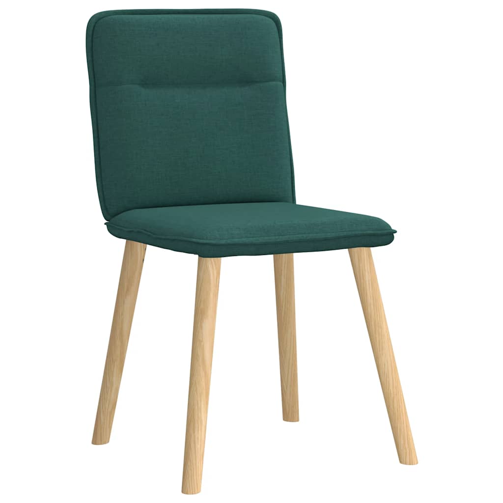 Chaises à manger lot de 6 vert foncé tissu - XIOS