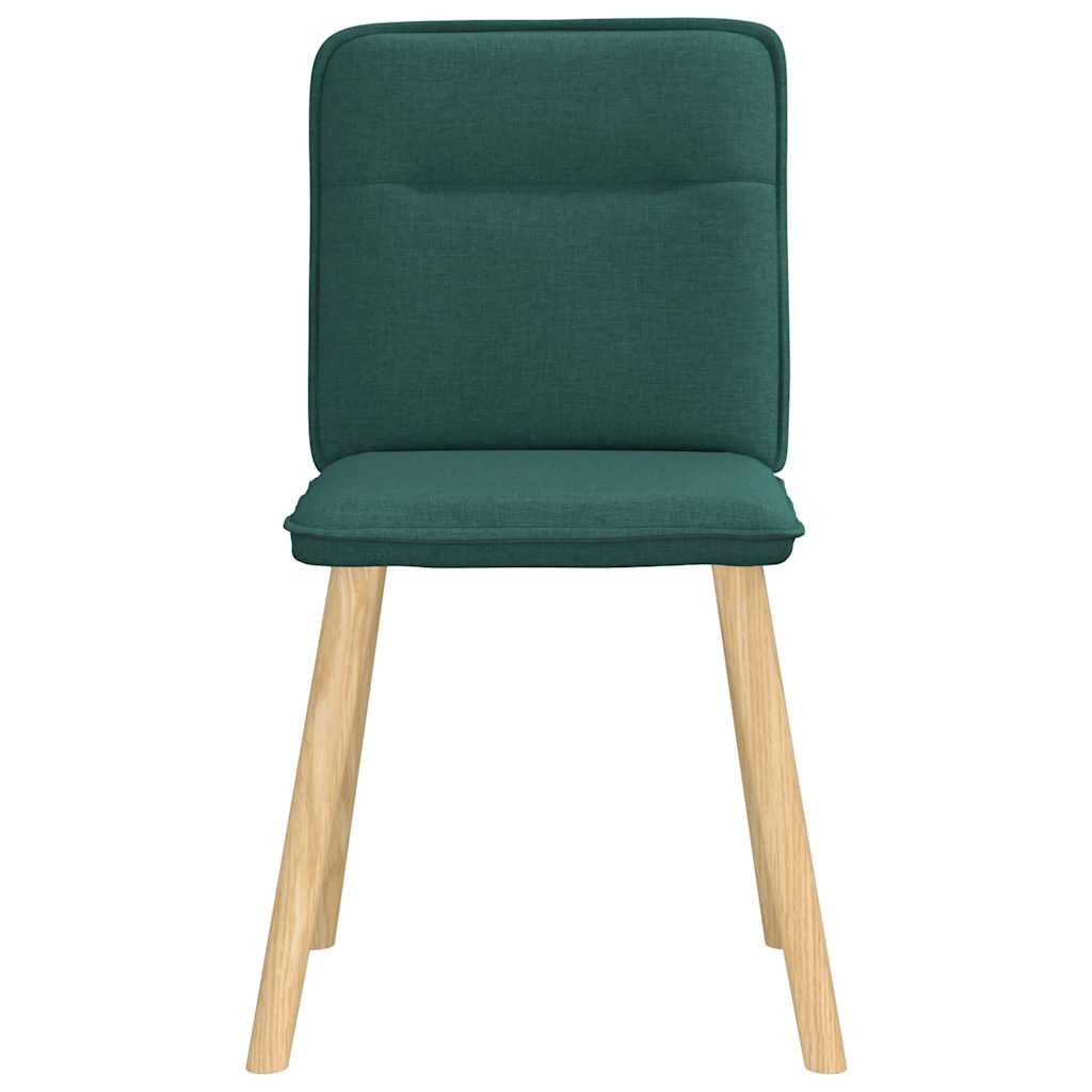 Chaises à manger lot de 6 vert foncé tissu - XIOS