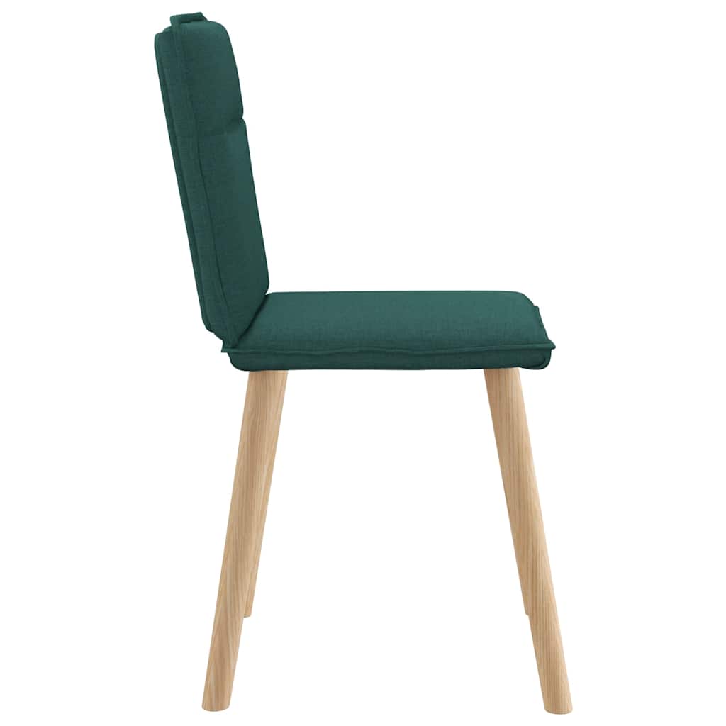 Chaises à manger lot de 6 vert foncé tissu - XIOS