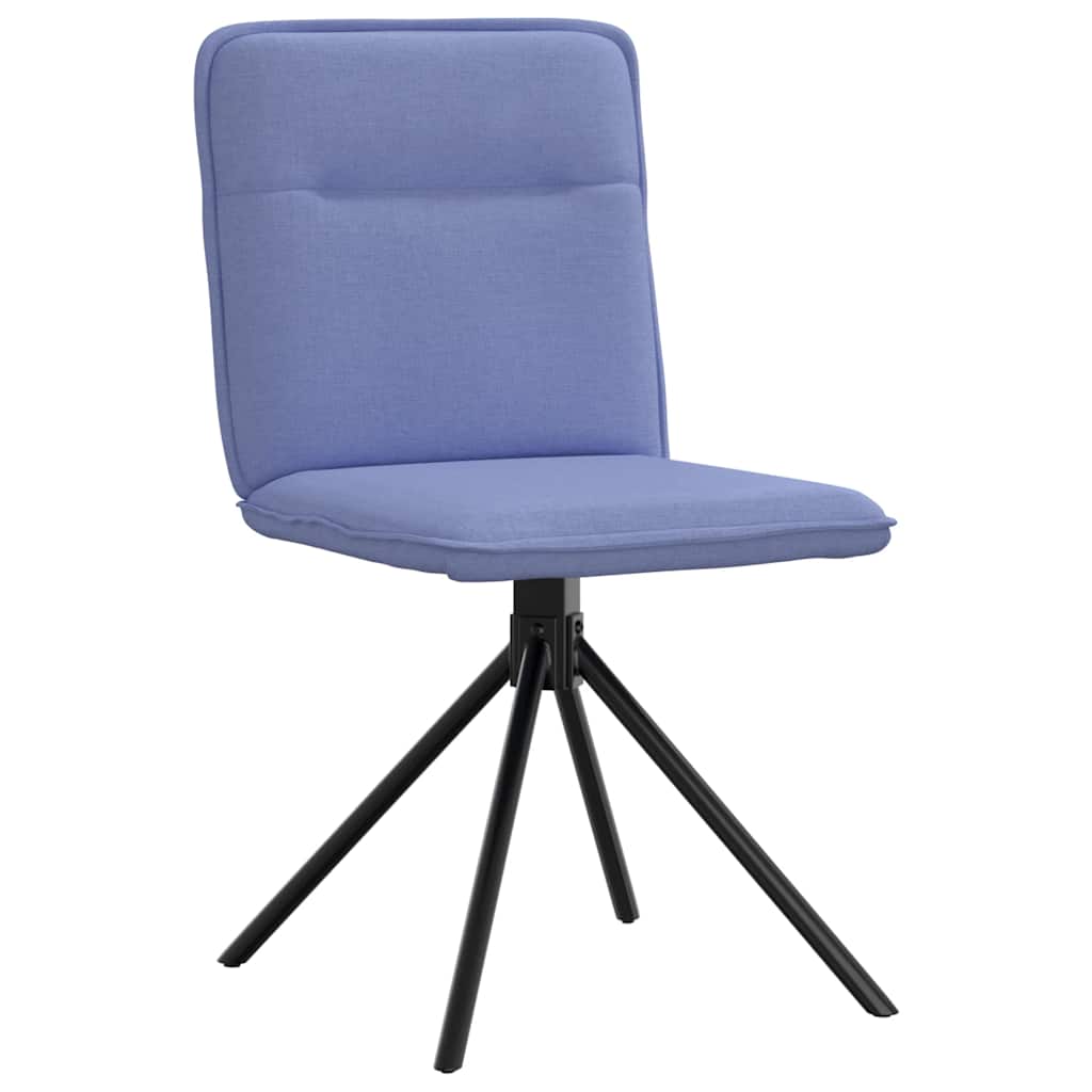 Chaises à manger lot de 6 bleu jean tissu - XIOS