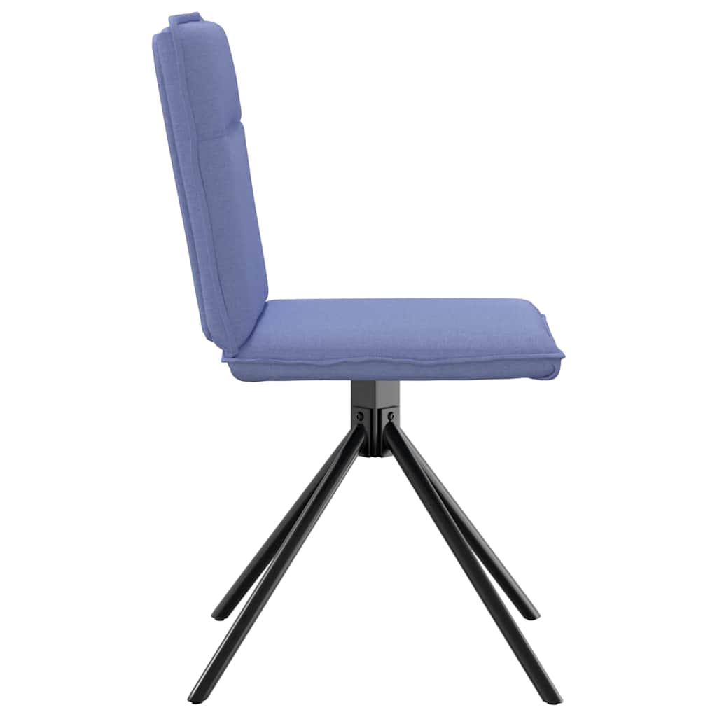 Chaises à manger lot de 6 bleu jean tissu - XIOS