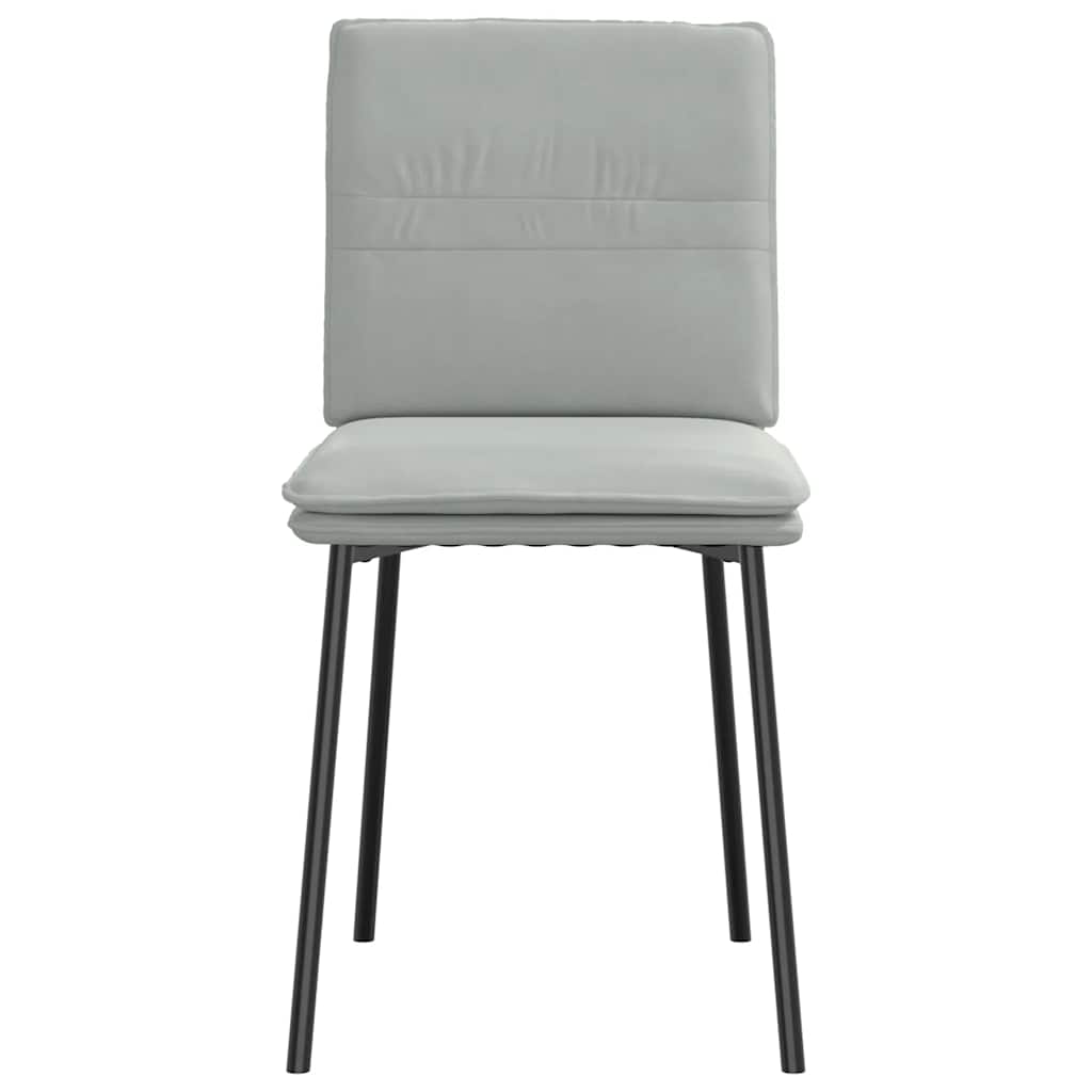 Chaises à manger lot de 6 gris clair velours - XIOS