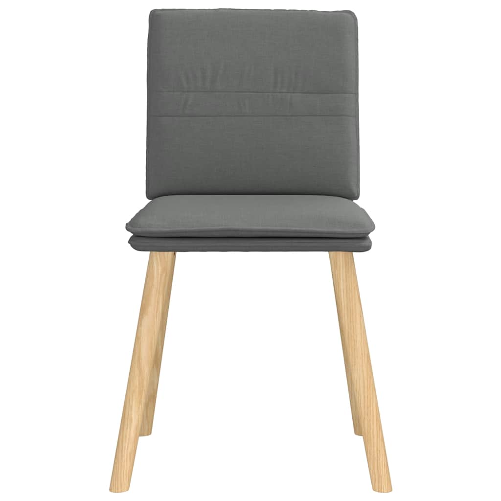 Chaises à manger lot de 6 gris foncé tissu - XIOS