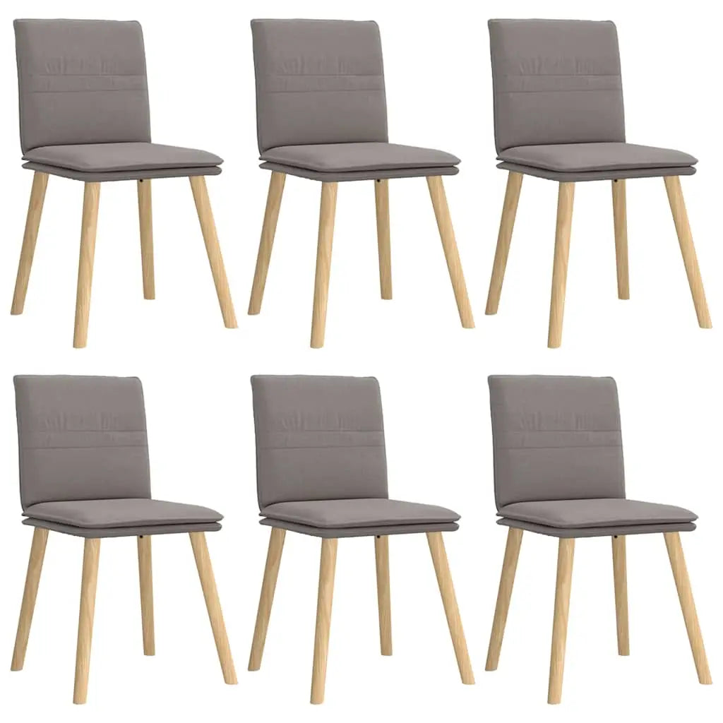 Chaises à manger lot de 6 taupe tissu - XIOS