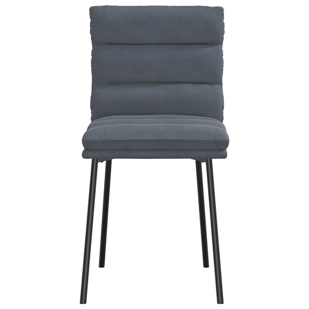 Chaises à manger lot de 6 gris foncé velours - XIOS