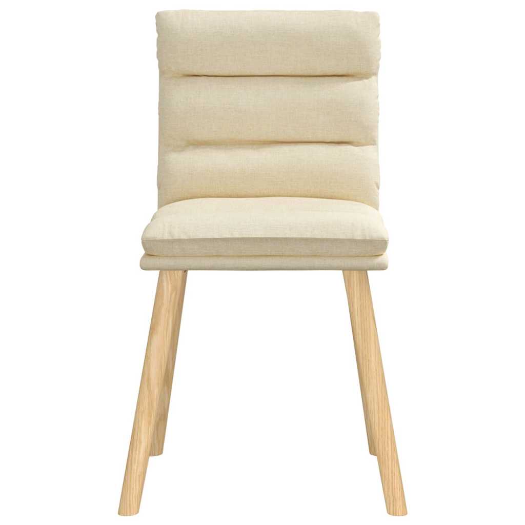 Chaises à manger lot de 6 crème tissu - XIOS
