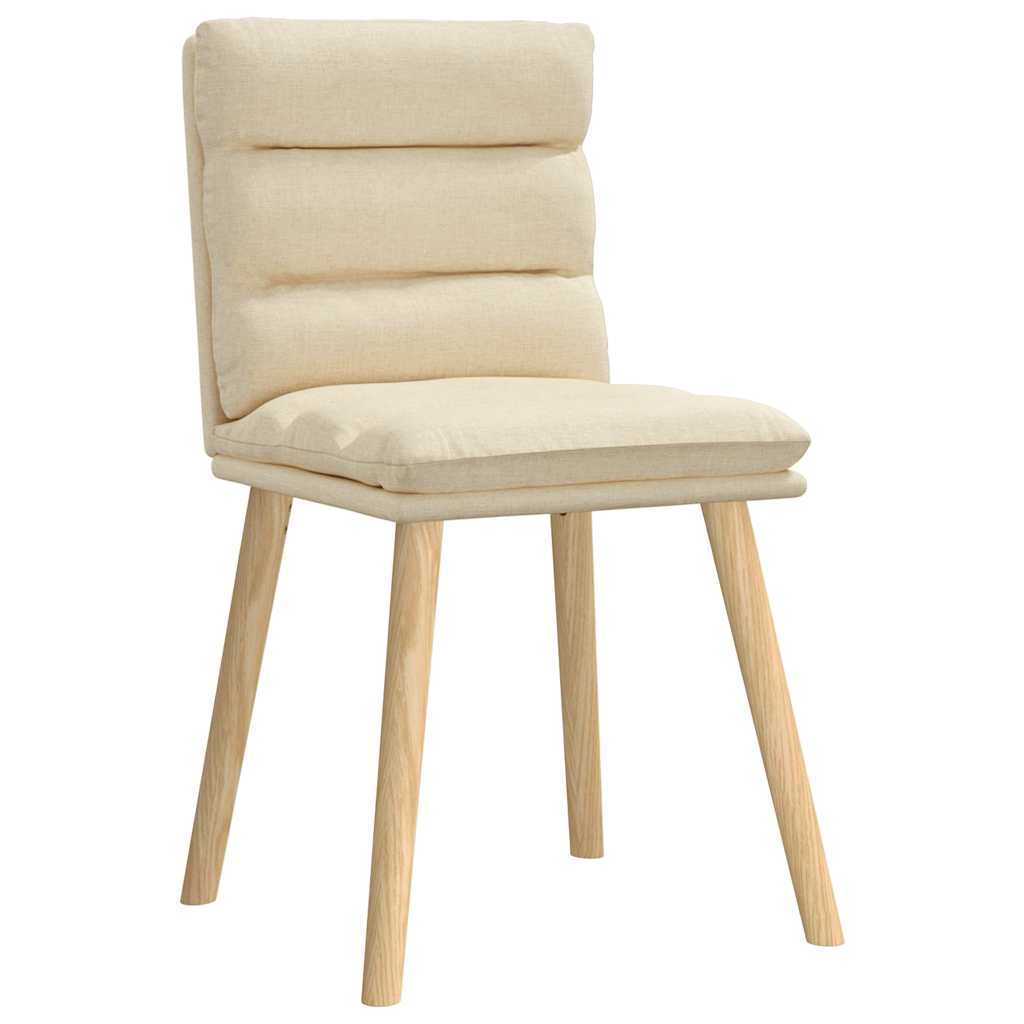 Chaises à manger lot de 6 crème tissu - XIOS