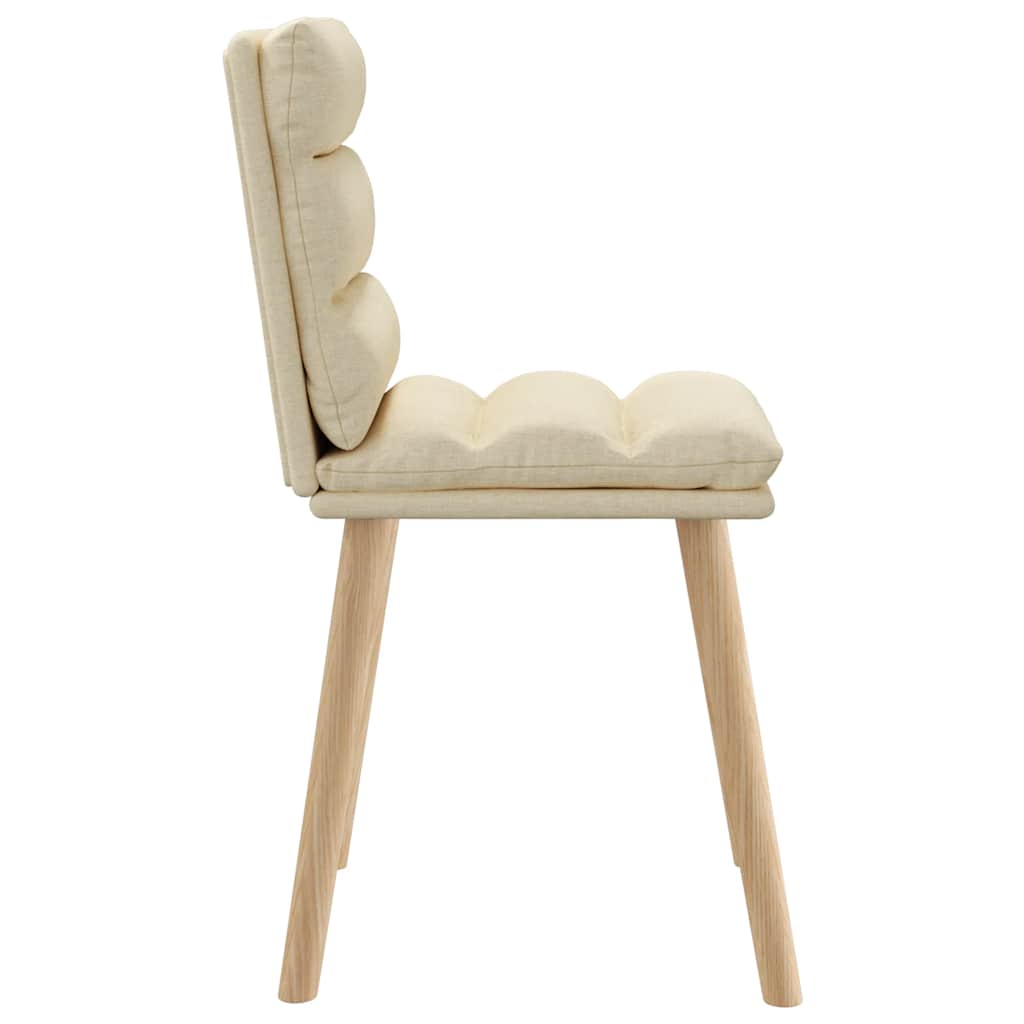 Chaises à manger lot de 6 crème tissu - XIOS