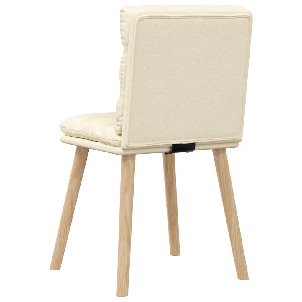 Chaises à manger lot de 6 crème tissu - XIOS
