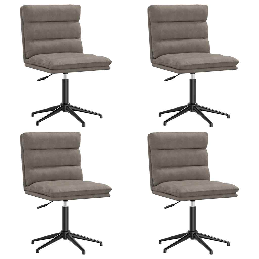 Chaises à manger lot de 4 gris similicuir