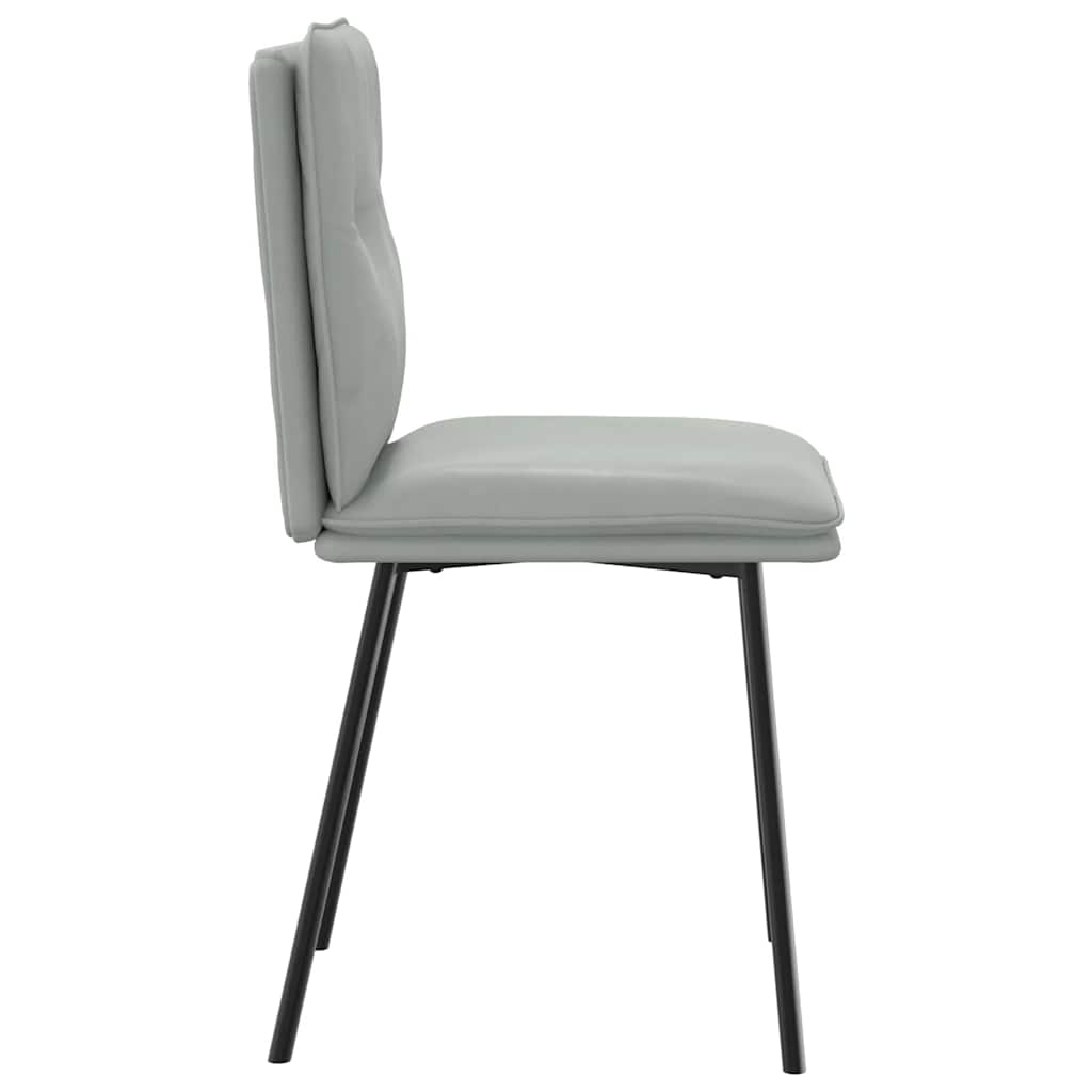 Chaises à manger lot de 6 gris clair velours - XIOS