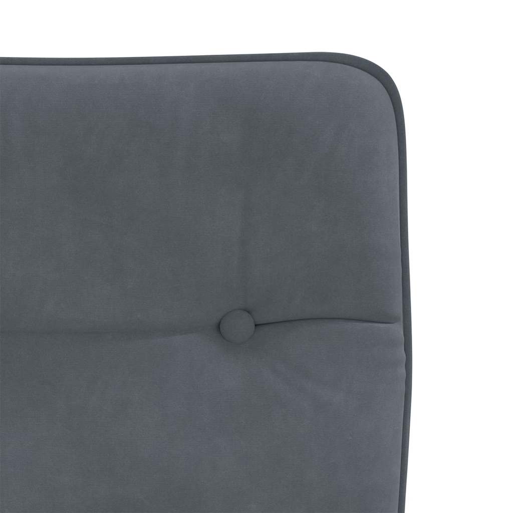 Chaises à manger lot de 6 gris foncé velours - XIOS