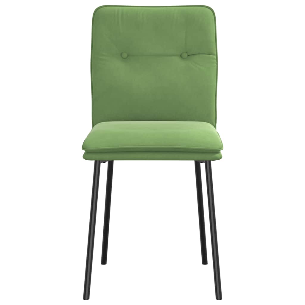 Chaises à manger lot de 6 vert clair velours - XIOS