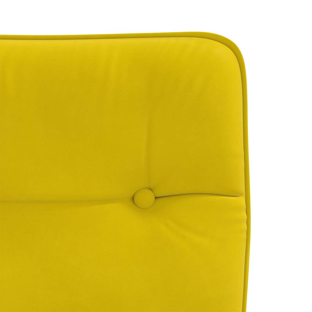 Chaises à manger lot de 6 jaune velours