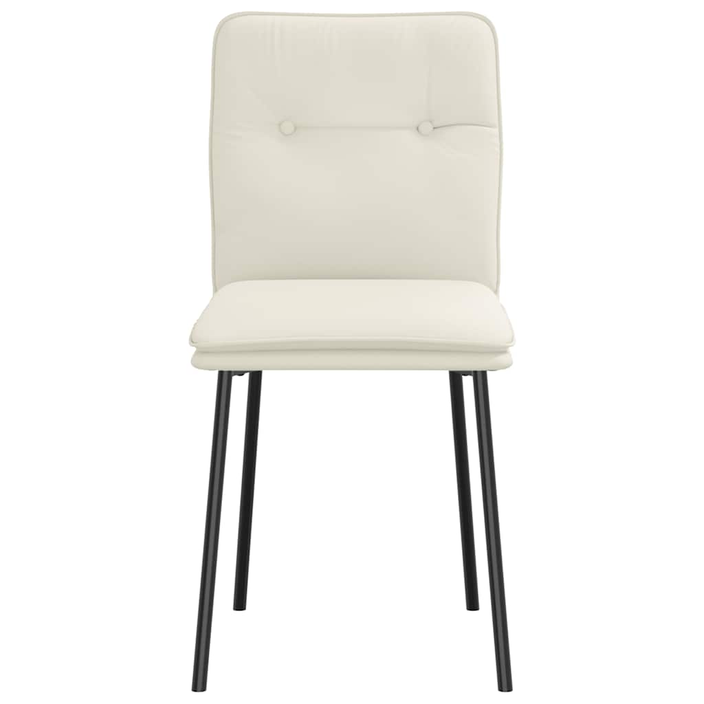Chaises à manger lot de 6 crème velours
