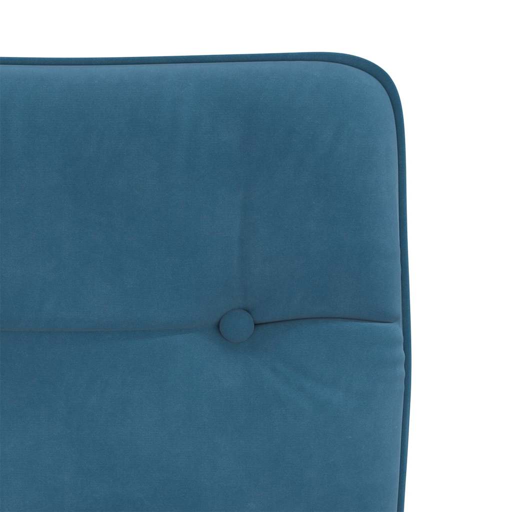 Chaises à manger lot de 6 bleu velours