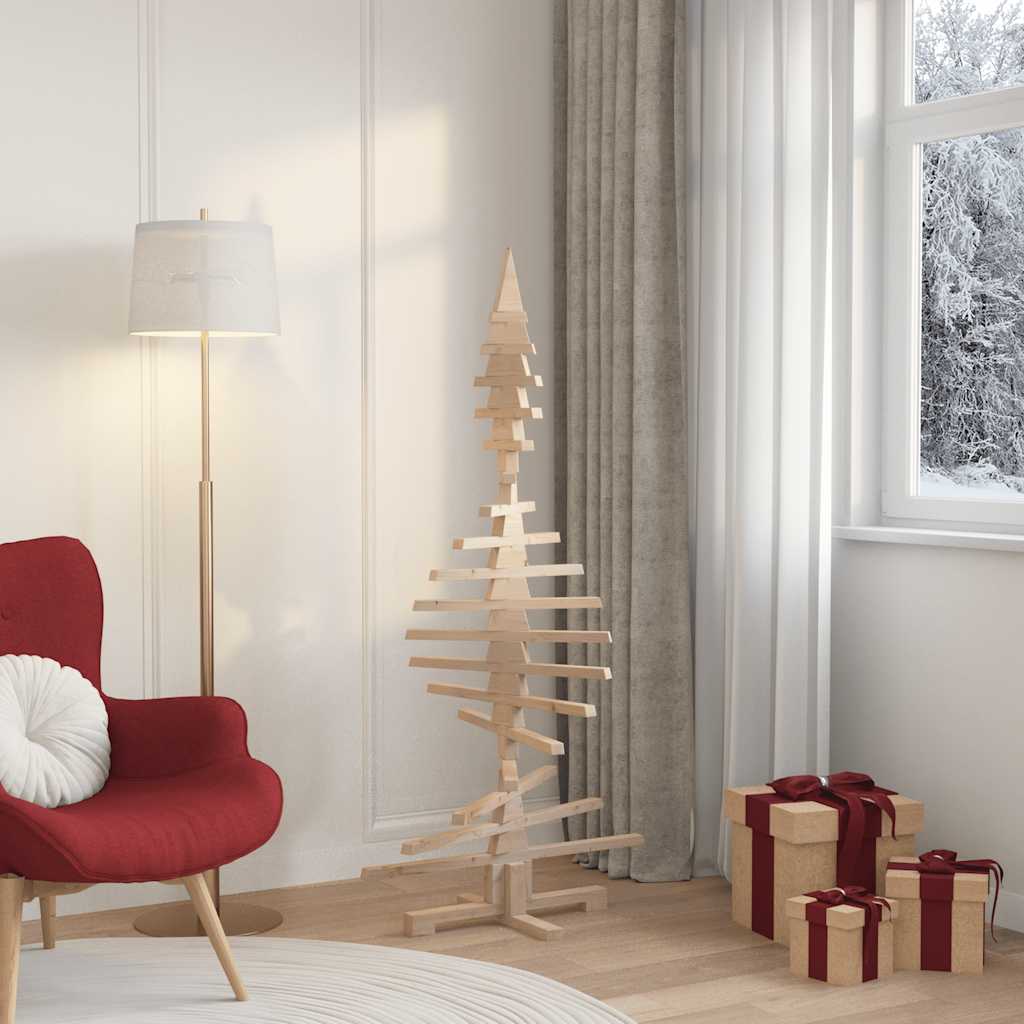 Sapin de Noël en bois pour décoration 150 cm Bois de pin massif - XIOS