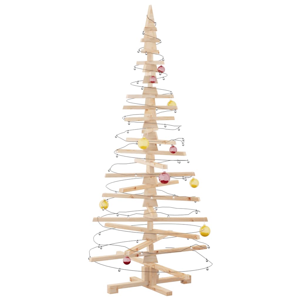 Arbre de Noël en bois pour décoration 180 cm bois massif de pin - XIOS