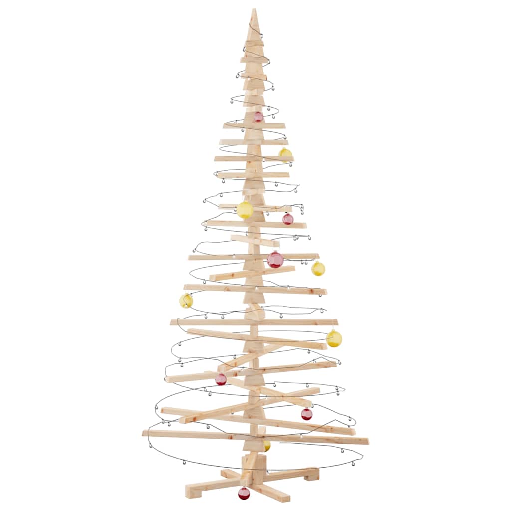 Arbre de Noël en bois pour décoration 210 cm bois massif de pin - XIOS