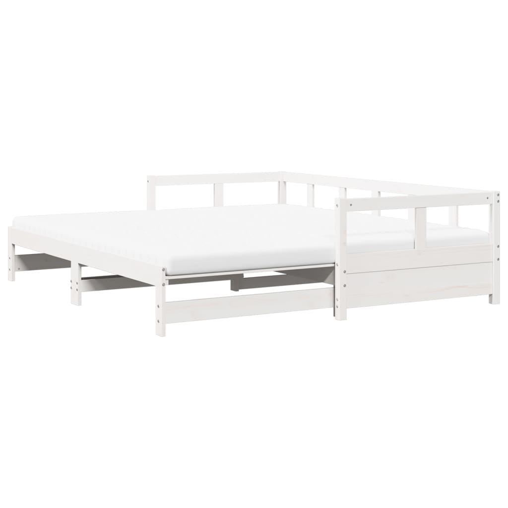Lit de jour et lit gigogne et matelas 80x200 cm bois pin massif - XIOS