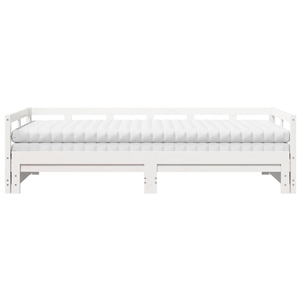 Lit de jour et lit gigogne et matelas 90x200 cm bois pin massif - XIOS