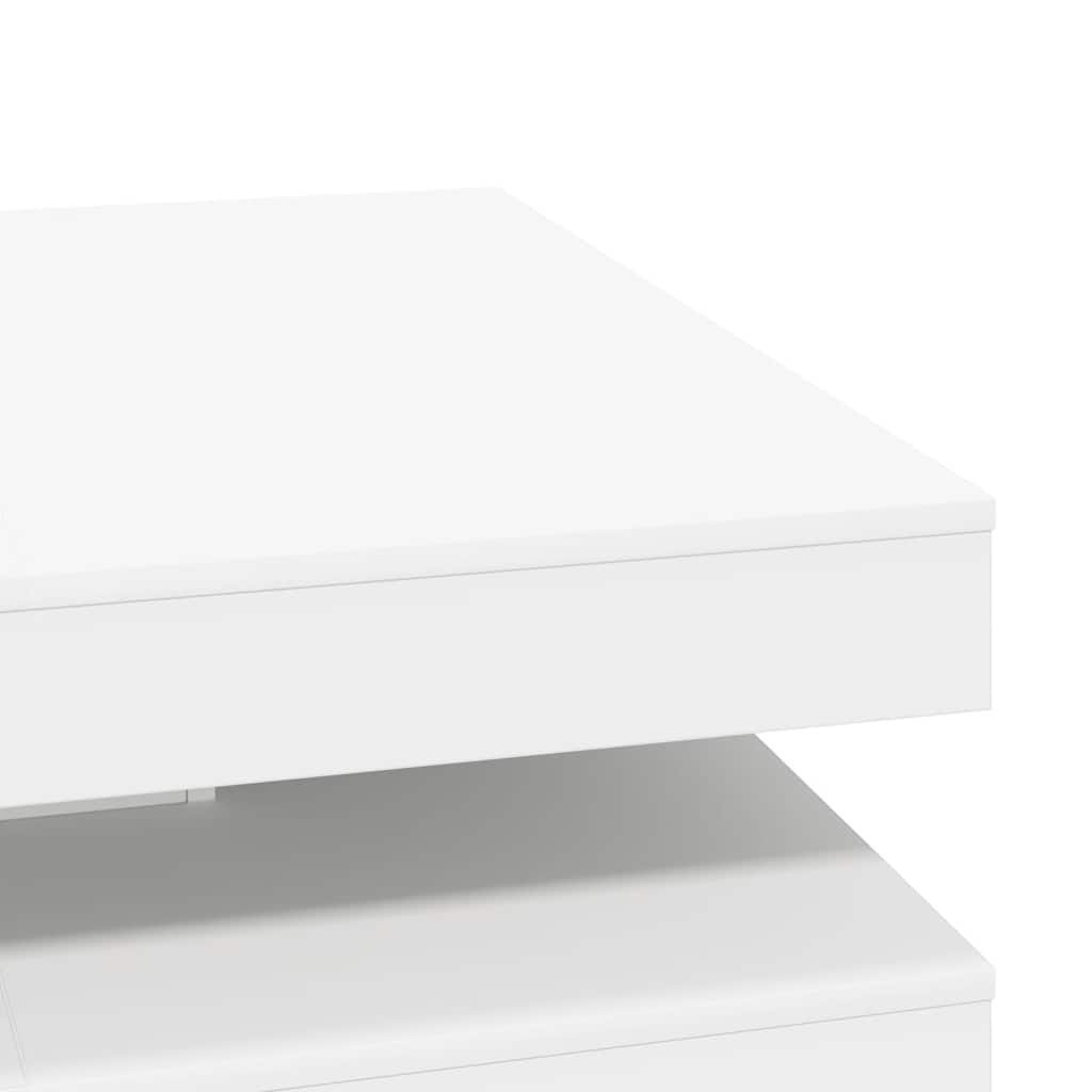 Table basse rotative à 360 degrés blanc 90x90x34,5 cm - XIOS