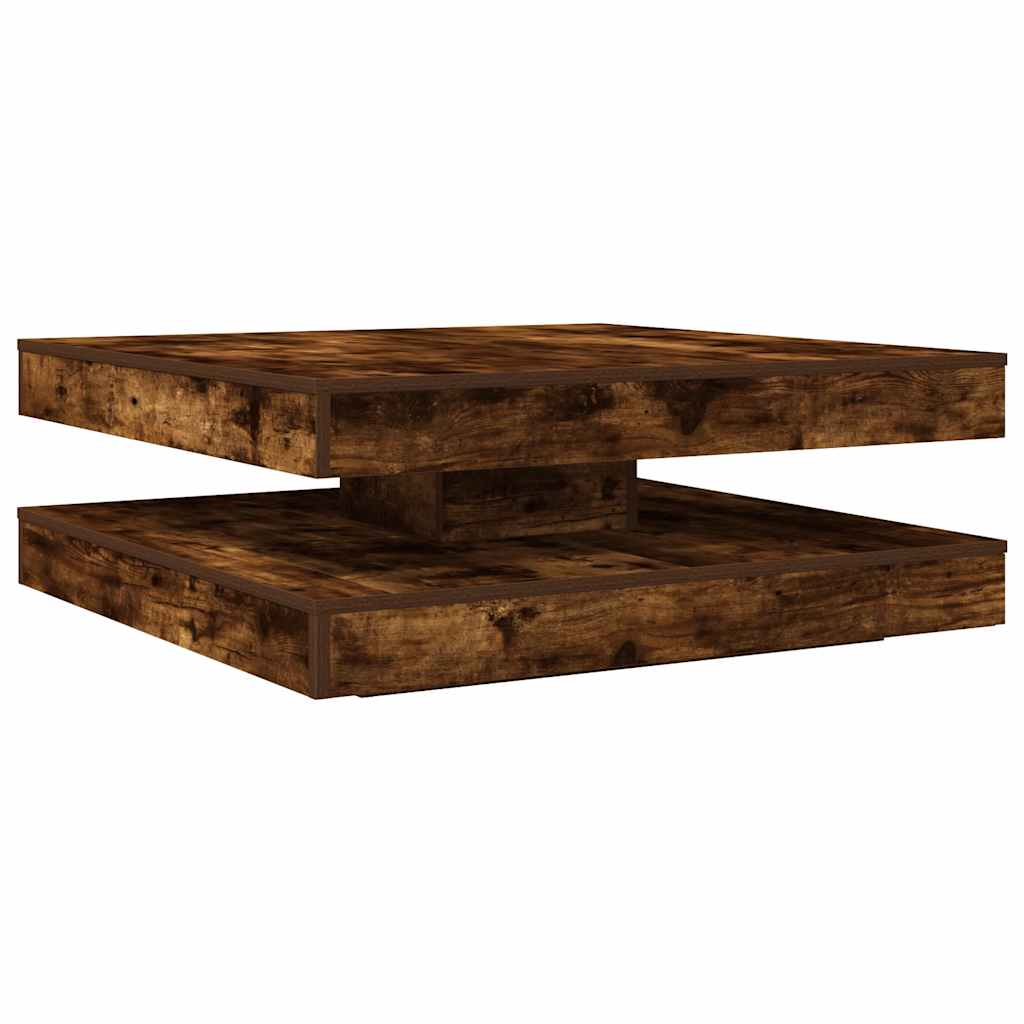Table basse rotative à 360 degrés chêne fumé 90x90x34,5 cm - XIOS