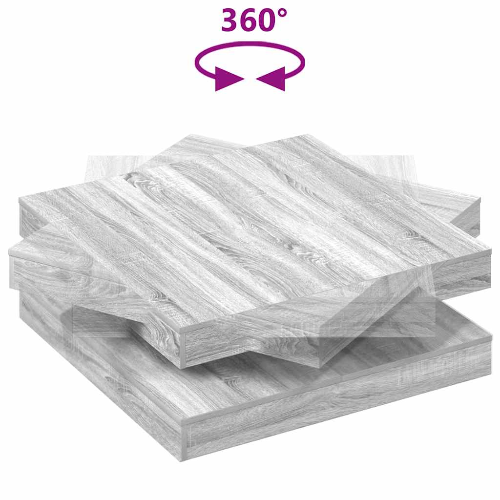 Table basse rotative à 360 degrés sonoma gris 90x90x34,5 cm - XIOS