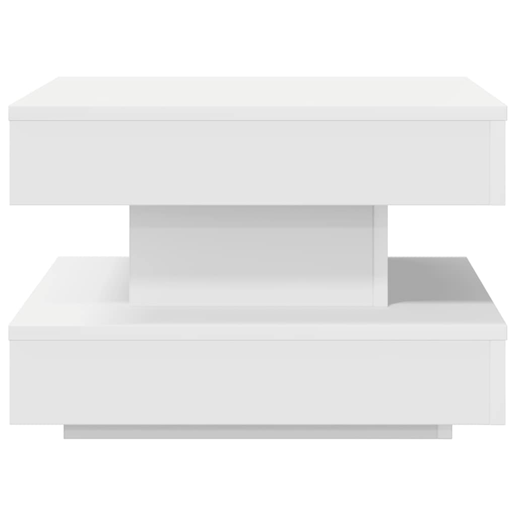 Table basse rotative à 360 degrés blanc 50x50x34,5 cm - XIOS
