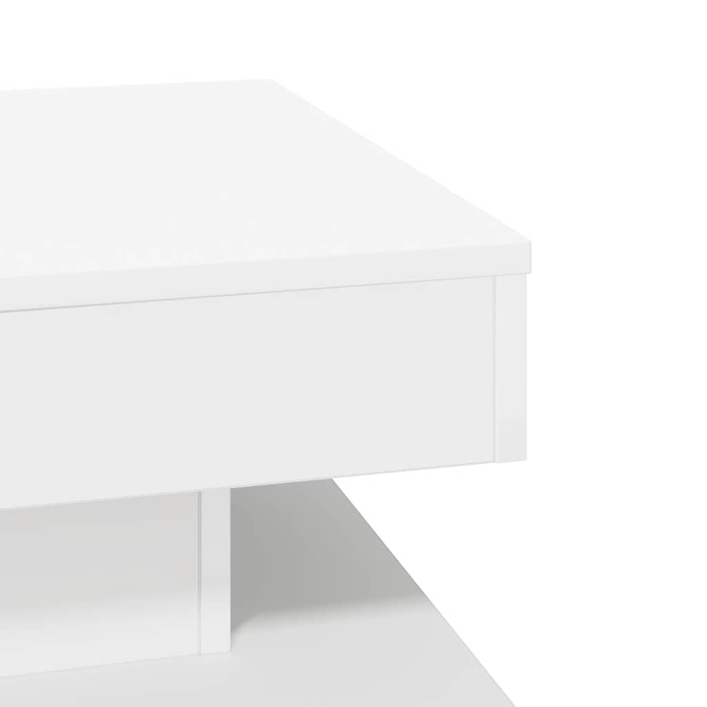 Table basse rotative à 360 degrés blanc 50x50x34,5 cm - XIOS