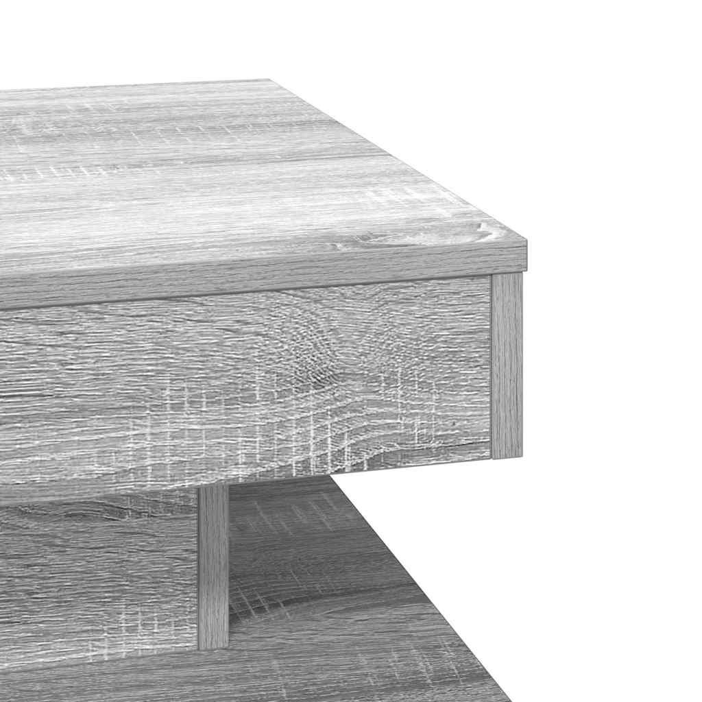 Table basse rotative à 360 degrés sonoma gris 50x50x34,5 cm - XIOS