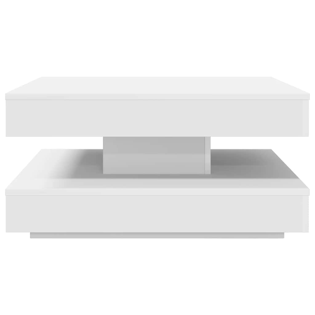 Table basse rotative à 360 degrés blanc 70x70x34,5 cm - XIOS
