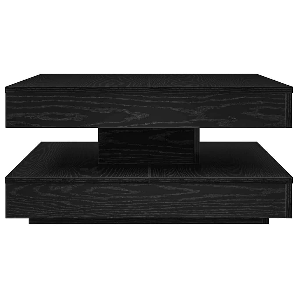 Table basse rotative à 360 degrés noir 70x70x34,5 cm - XIOS