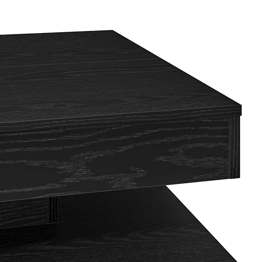 Table basse rotative à 360 degrés noir 70x70x34,5 cm - XIOS