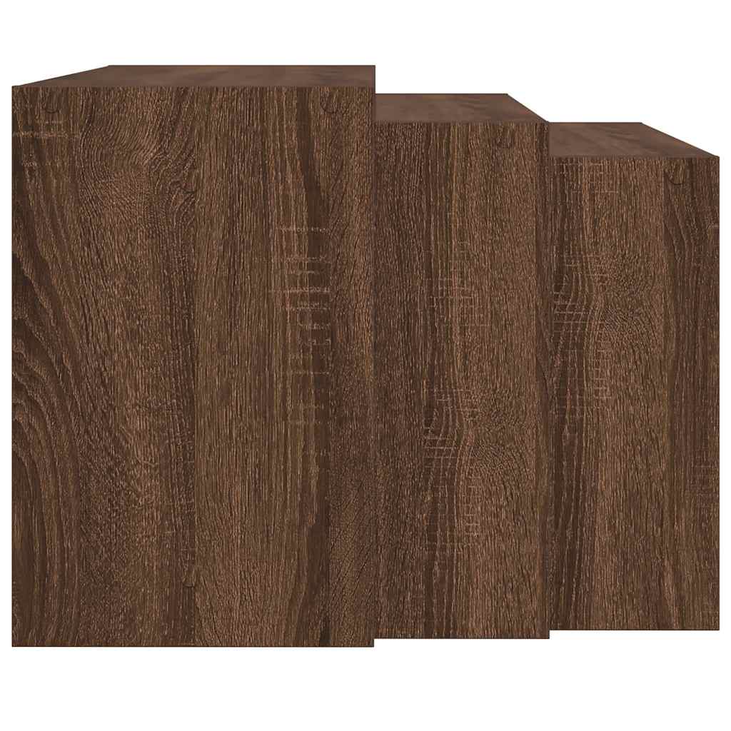 Tables gigognes 3 pcs chêne marron bois d'ingénierie - XIOS
