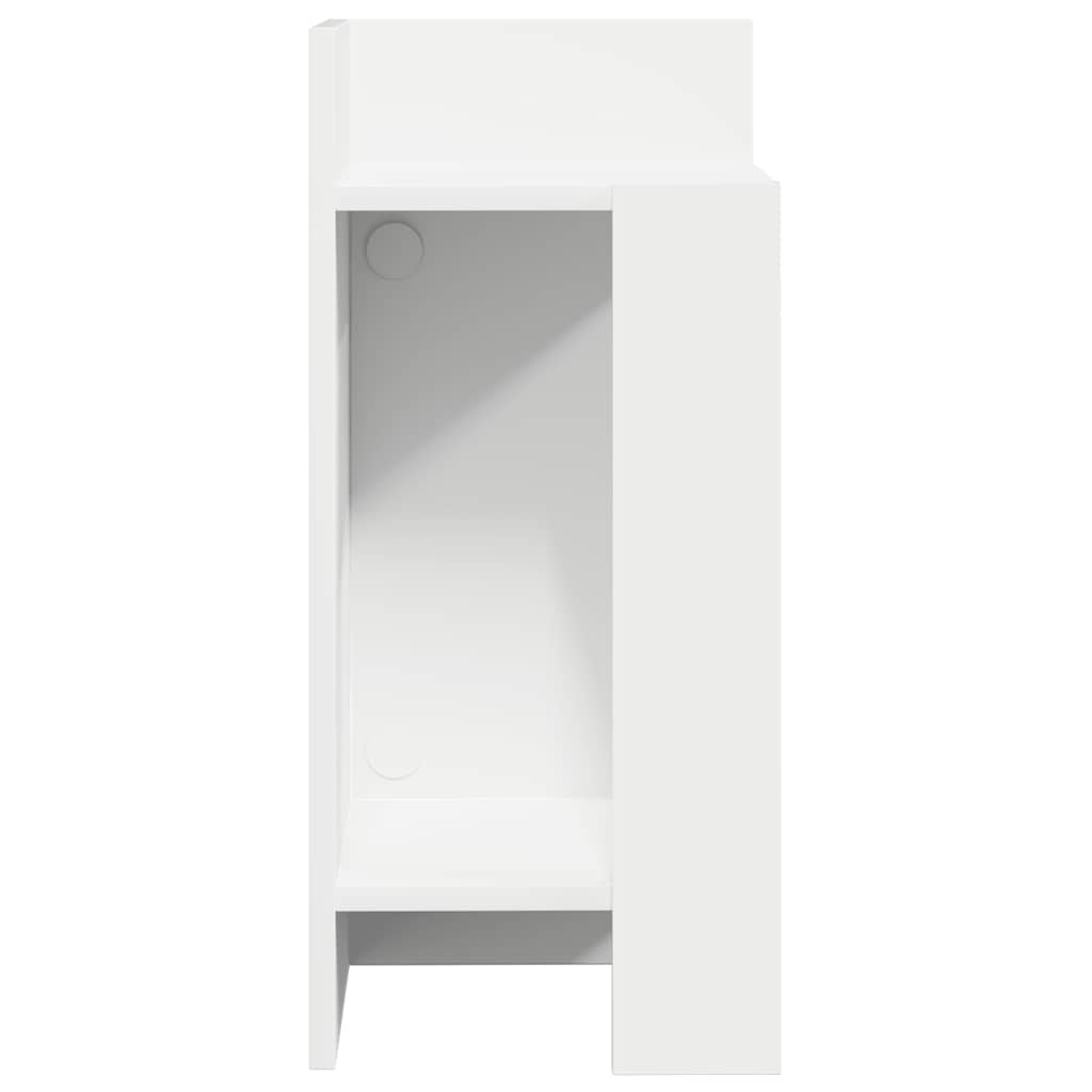 Table d'appoint avec étagère blanc 25,5x27x60 cm - XIOS
