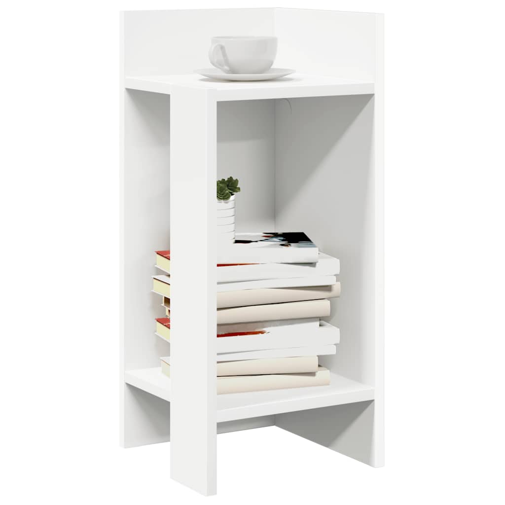Table d'appoint avec étagère blanc 25,5x27x60 cm - XIOS