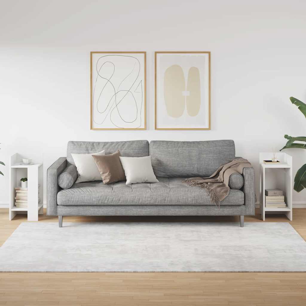 Tables d'appoint 2 pcs avec étagère blanc 25,5x27x60 cm - XIOS